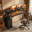 Black RGB gaming desk – image 9
