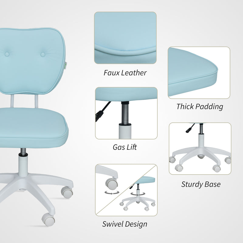 Light blue vanity office chair – image 5