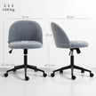 HOMCOM Teddy Fleece Office Chair with Wheels - Grey – view 3