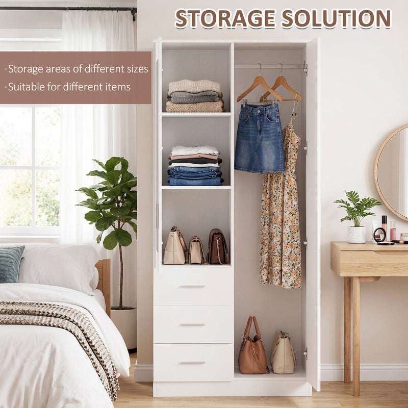 White mirrored wardrobe – image 4