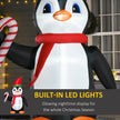 LED lighting on the 8ft penguin