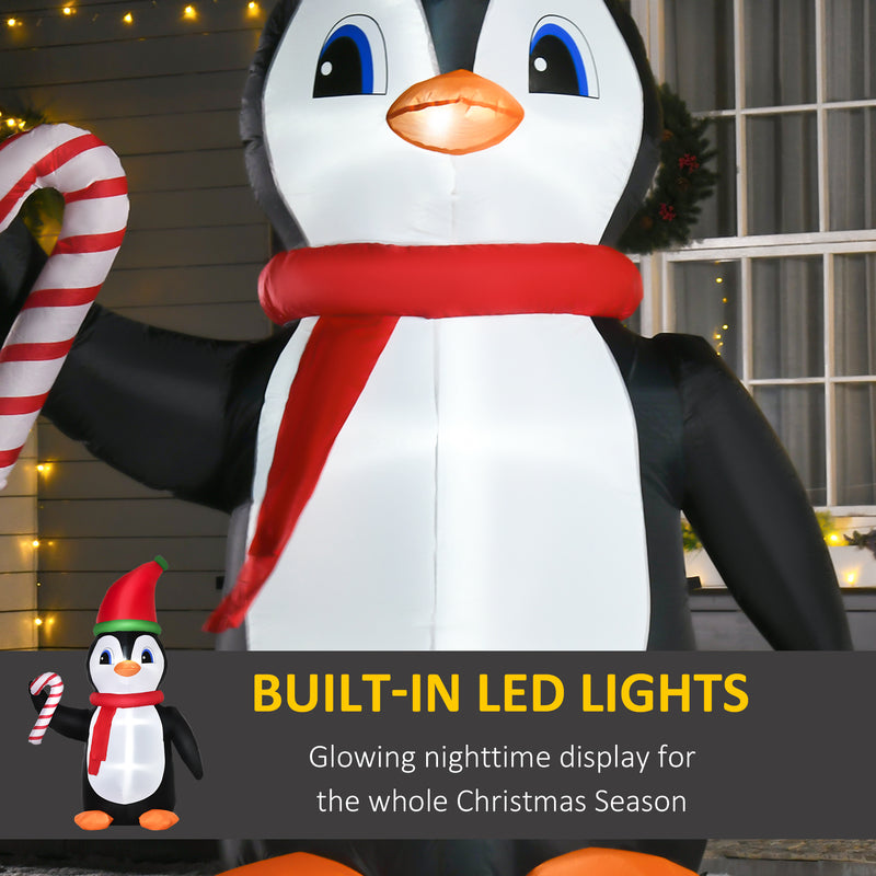 LED lighting on the 8ft penguin