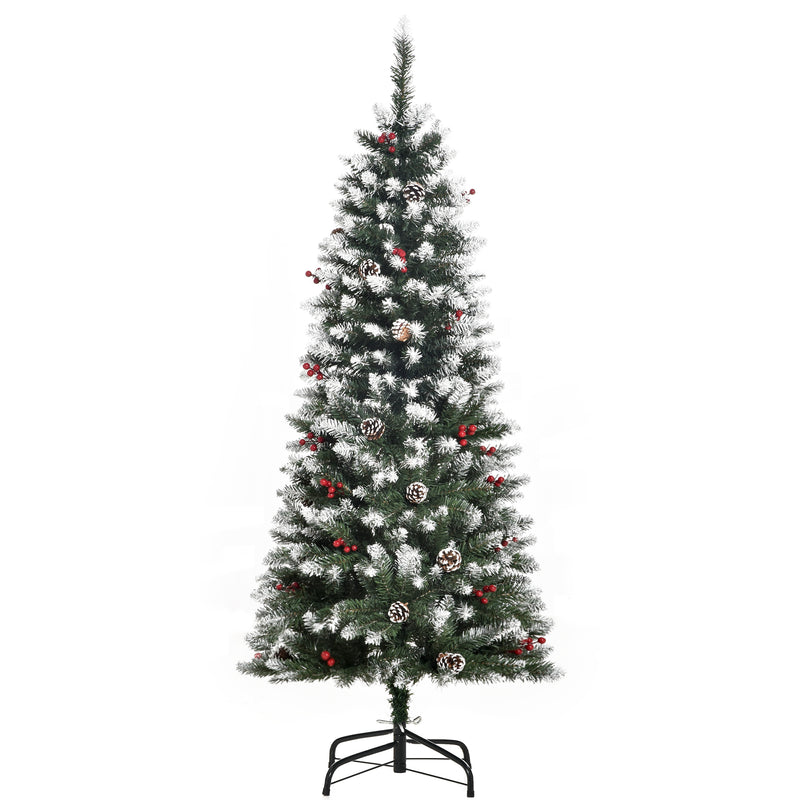 5ft pencil tree with berries and pine cones – image 10