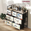 Wide 7-drawer fabric chest of drawers – image 4
