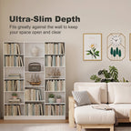Bookcase with Open Storage, 6-Tier Bookshelf with Anti-Tipping Hardware, White