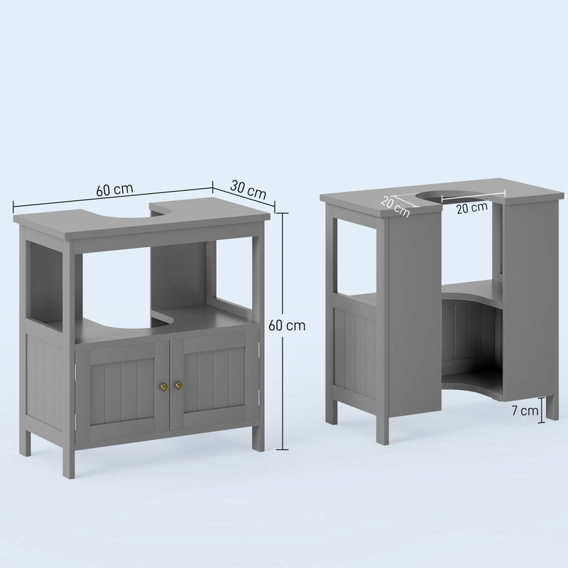 Light grey farmhouse under sink cabinet – image 3