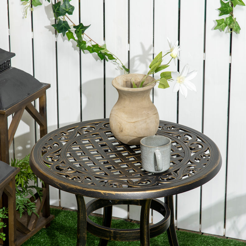 Bronze cast aluminium side table – image 7