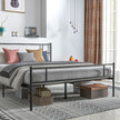 Black king size metal bed frame – image 7