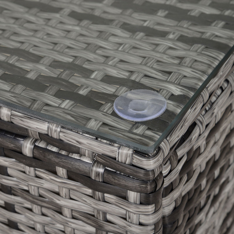 Mixed grey rattan coffee table – image 7