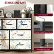 Wide 7-drawer fabric chest of drawers – image 7