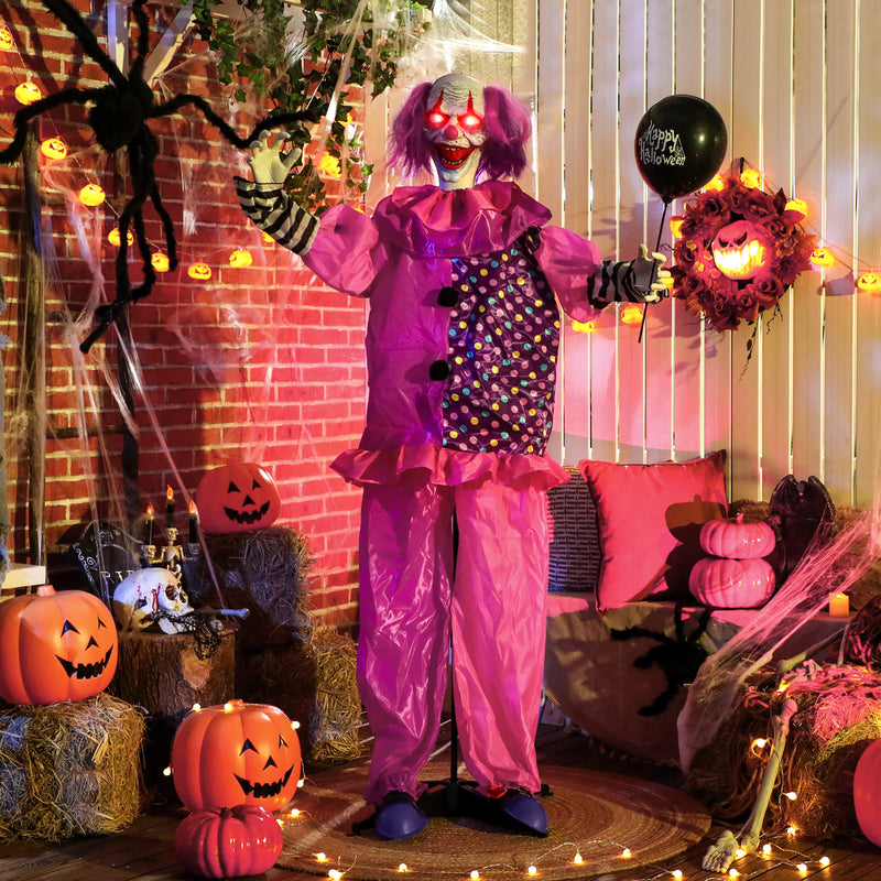 175cm Animated Clown with Glowing Red Eyes – image 9 of 9