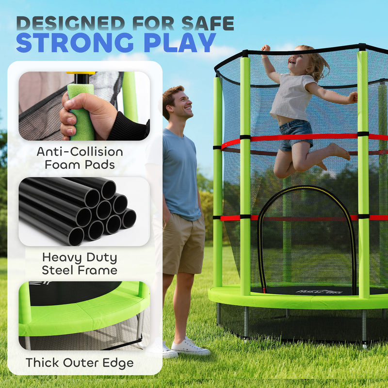 Kids trampoline with enclosure – image 4