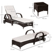 Brown rattan sun lounger set of 2 – image 10
