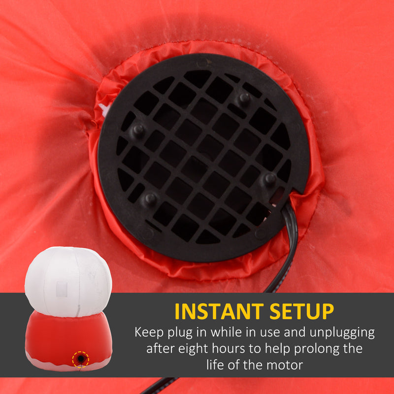 Built-in fan for inflating the display