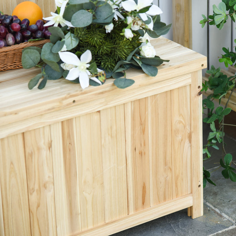 Fir wood storage bench – image 9