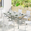 150 x 90 cm steel garden dining table – image 2