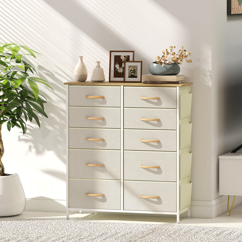 10-drawer fabric chest with side pockets – image 9
