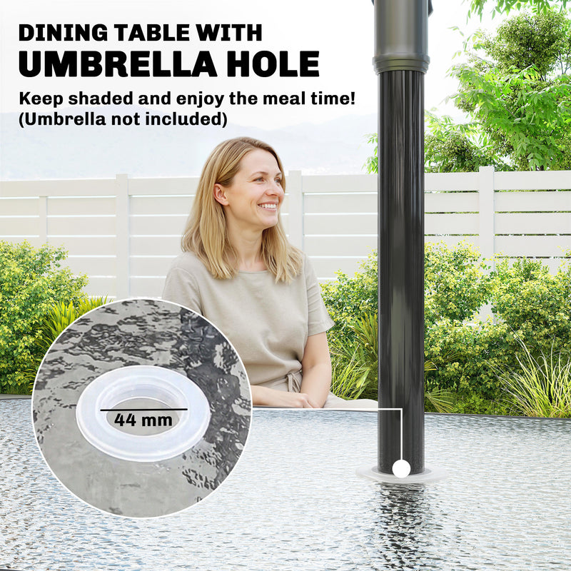 Rectangular glass dining set – image 4