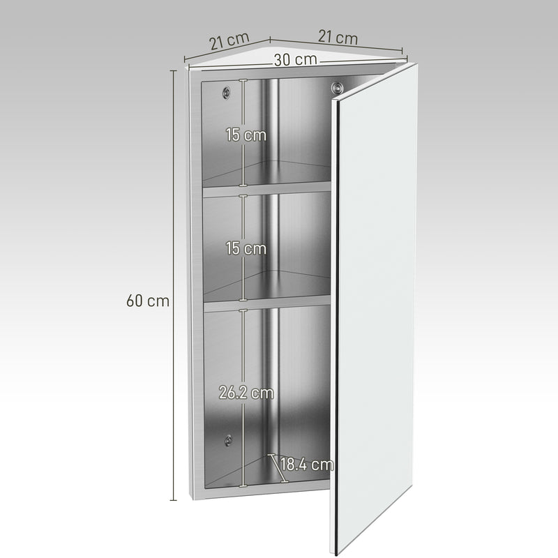 Stainless steel mirror cabinet – image 3