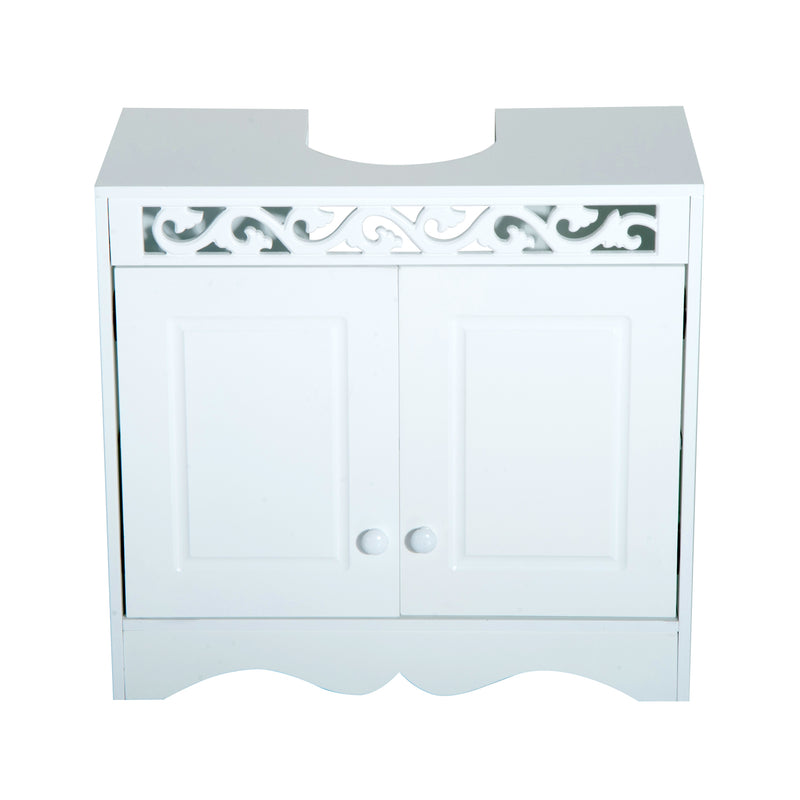 White under-sink cabinet – image 8