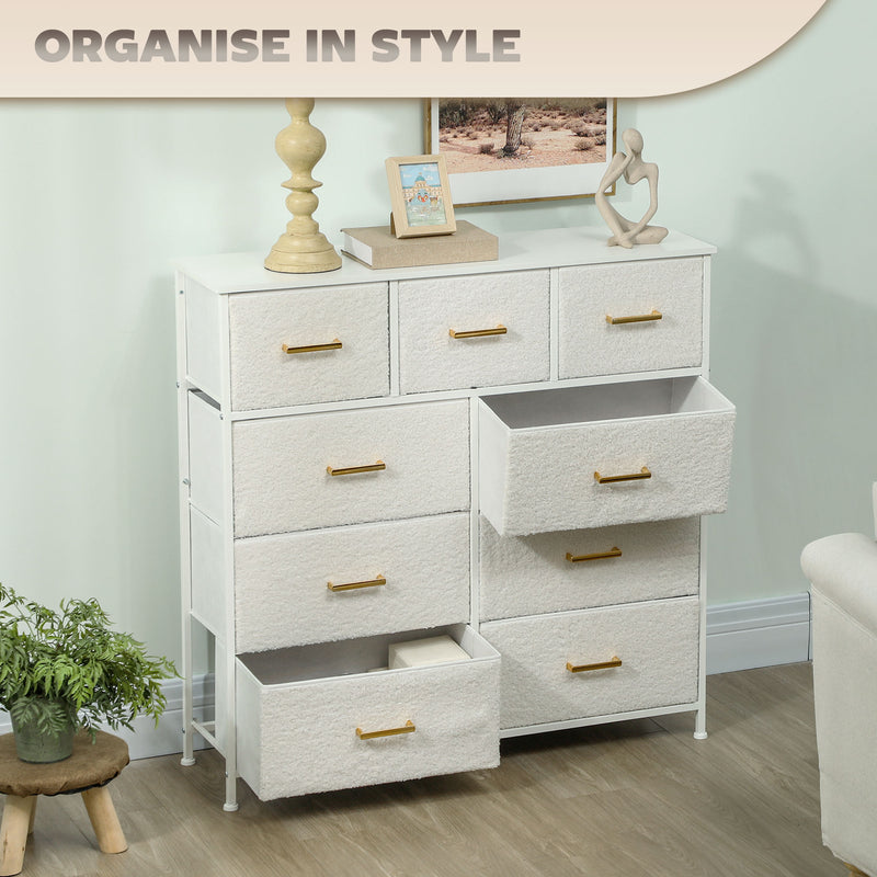 Boucle 9-drawer chest – image 5
