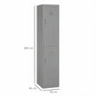 Grey steel locker cabinet – image 3