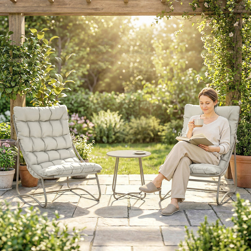 Cushioned texteline bistro set – image 10