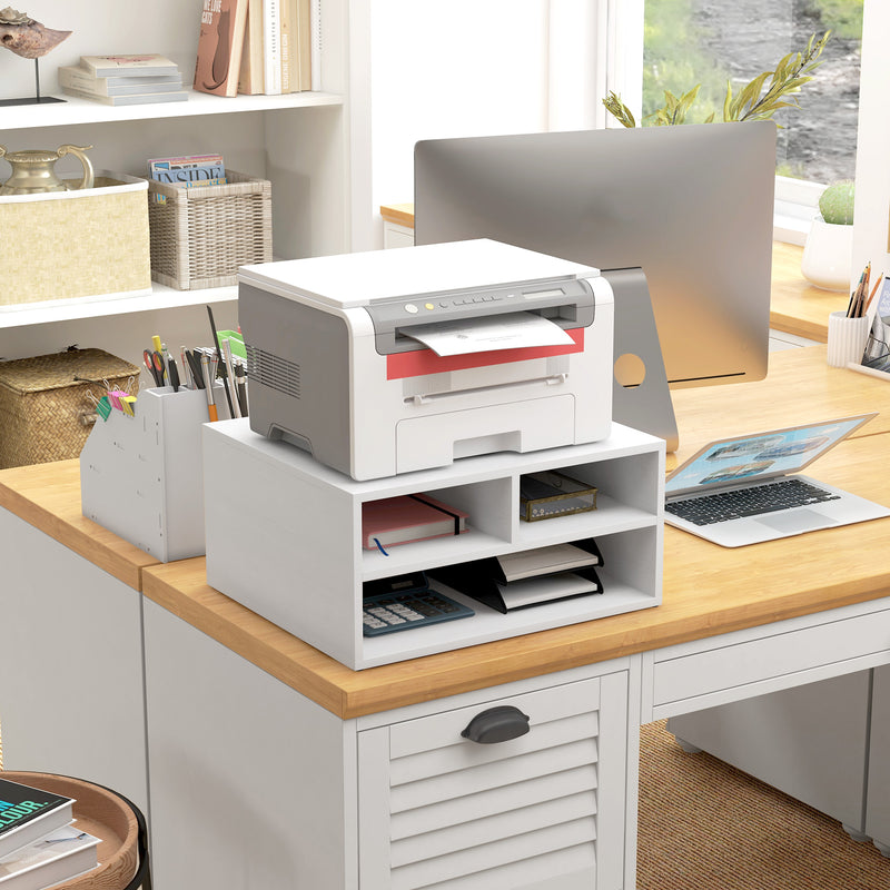 White desktop printer stand – image 2