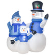 4ft Snowman Family Christmas Inflatable on a white background