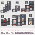 Large Capacity Clothing Storage Bags with Transparent Window