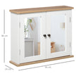 White & wood effect mirror cabinet – image 3