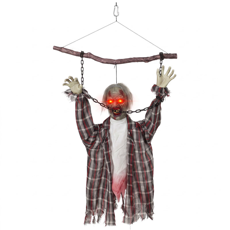 110cm Animated Hanging Zombie with Glowing Eyes & Sound – image 1 of 9