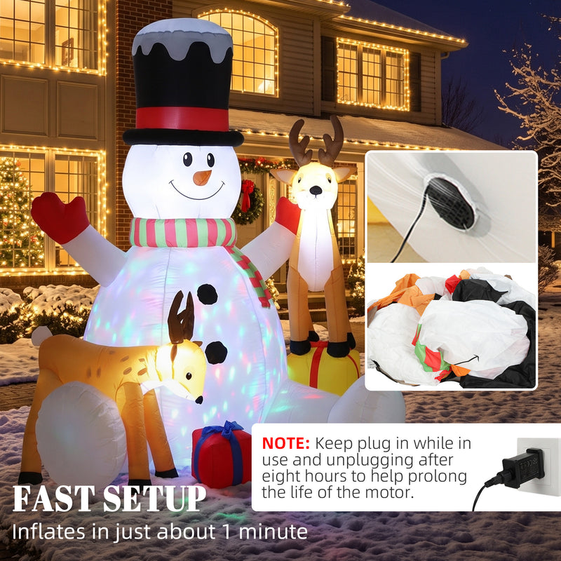 Built-in fan used to inflate the Christmas display