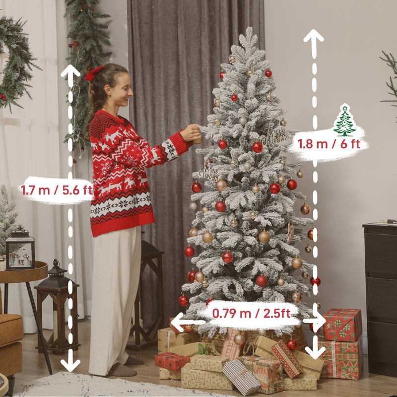 6ft frosted pencil Christmas tree – image 3