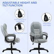 Faux leather office chair – grey – image 4