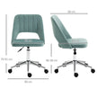 Scallop-back velvet desk chair – image 3