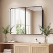 HOMCOM 76.2 x 11.6 x 61 cm Bathroom Mirror Cabinet, Wall Cabinet with Adjustable Shelves, Wall-Mounted or Recessed – view 8