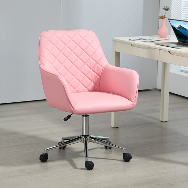 Pink swivel desk chair – image 2
