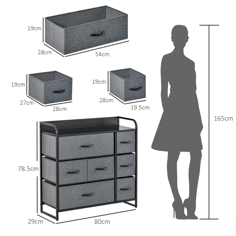 7-drawer fabric tallboy – image 3