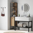 Tall 185 cm natural cabinet on legs – image 2