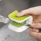 Dual-Sided Kitchen Cleaning Brush for Cutlery & Dinnerware