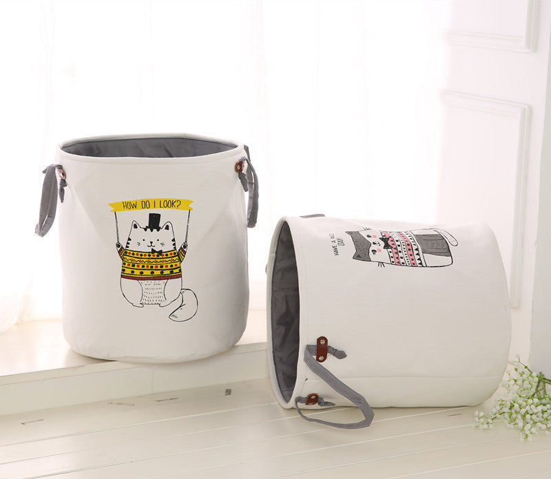 Thick Double-Layer Storage Bucket - Round Laundry Basket