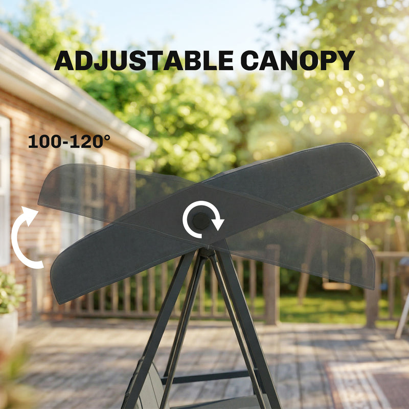 Dark grey 3-seater swing – image 7