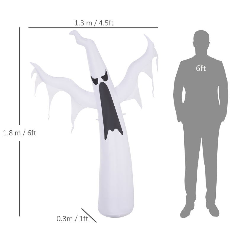 1.8m Inflatable Floating Ghost with 3 LED Lights – image 3 of 9
