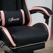 Black & pink reclining gaming chair – image 9