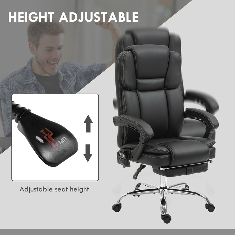Vinsetto Six Point Vibrating Massage Office Chair - Black – view 5