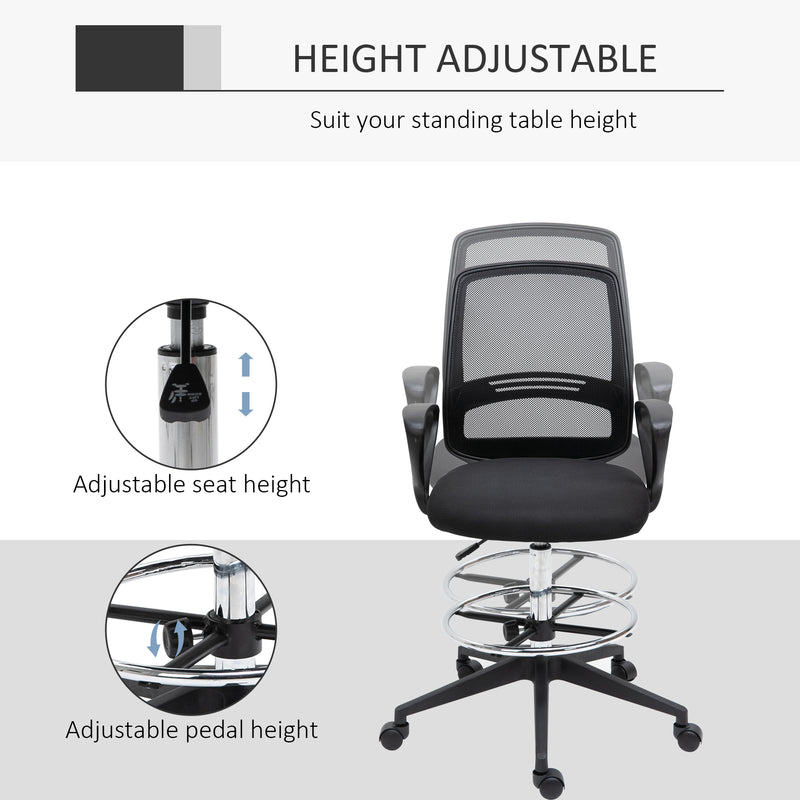 Tall mesh drafting chair – image 5