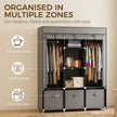 Fabric wardrobe with drawers – image 4