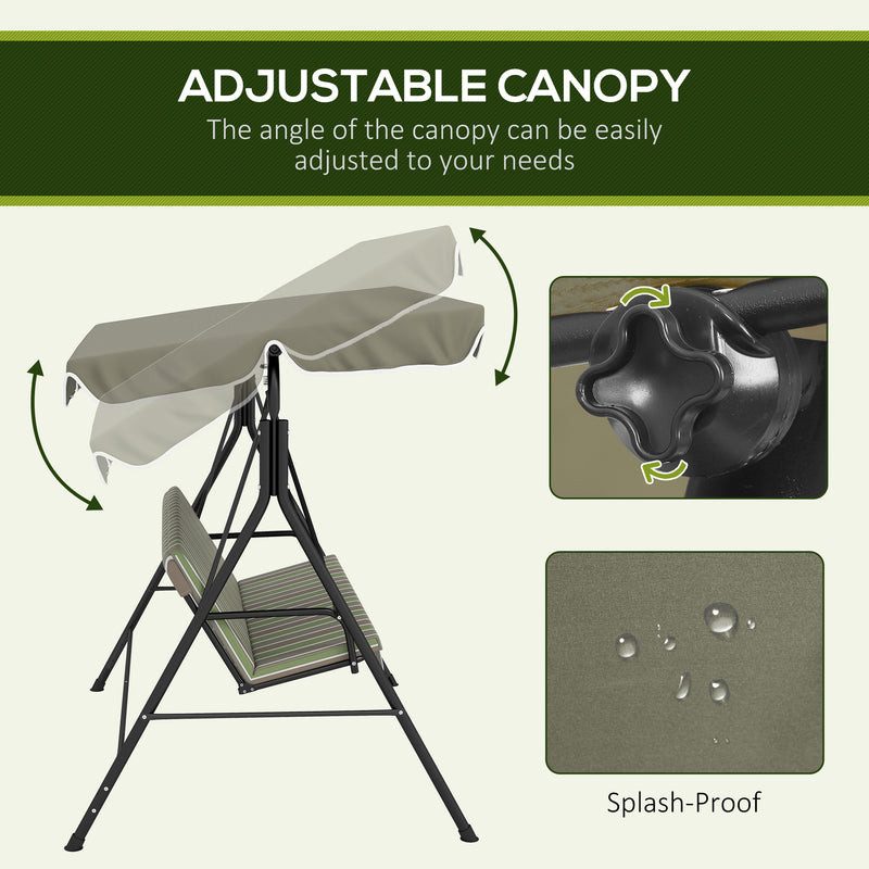 Green & grey swing seat – image 4