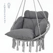 Outsunny Hanging Chair Outdoor Hammock Chair with Soft Cushion, Cotton Rope Boho Style Swing Chair, Hanging Garden – view 10